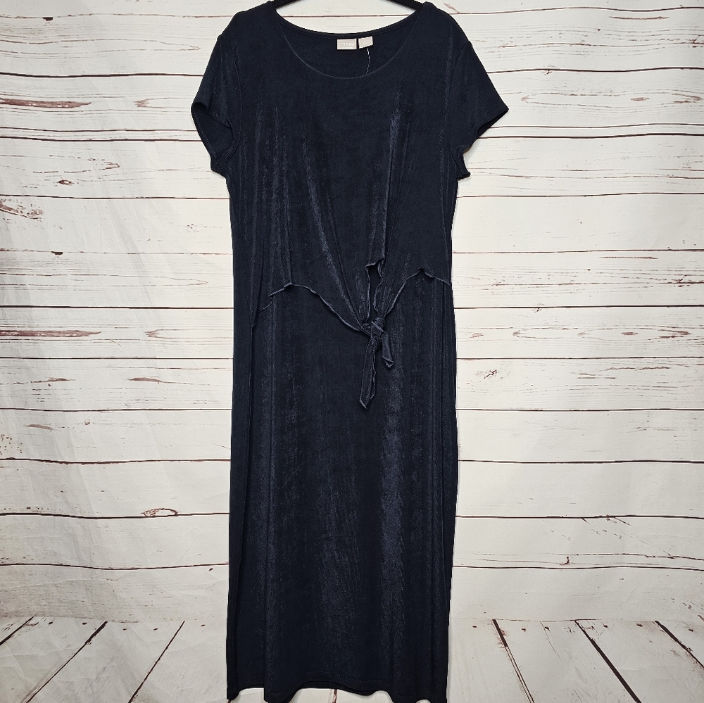 Chico's Travelers Tie Waist Petite Dress